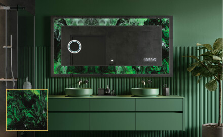 Decorativi specchio da parete retroilluminato - Malachite Magic
