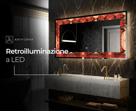 Decorativi specchio da parete retroilluminato - Fiery Reflections #6