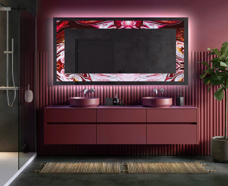 Decorativi specchio da parete retroilluminato - Ruby Rhythms #5