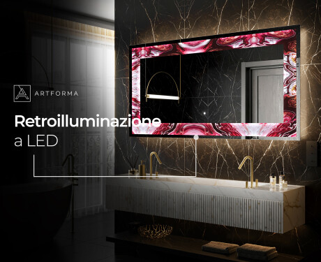 Decorativi specchio da parete retroilluminato - Ruby Rhythms #6