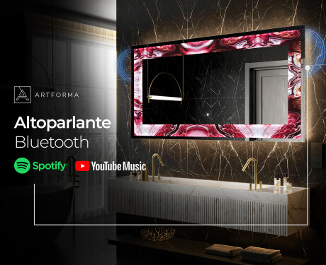 Decorativi specchio da parete retroilluminato - Ruby Rhythms #7