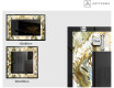 Decorativi specchio da parete retroilluminato - Golden Streaks #3
