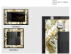 Decorativi specchio da parete retroilluminato - Golden Streaks #2