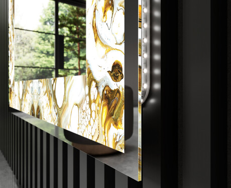 Decorativi specchio da parete retroilluminato - Golden Streaks #3