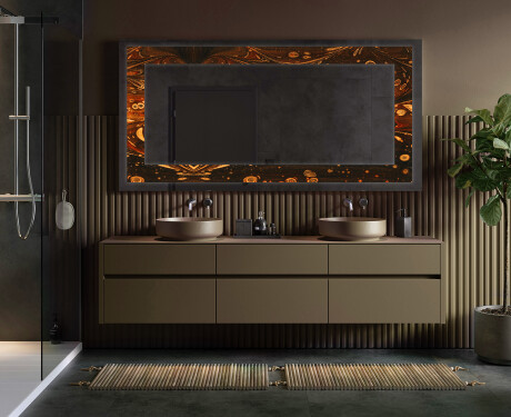 Decorativi specchio da parete retroilluminato - Amber Shell #4