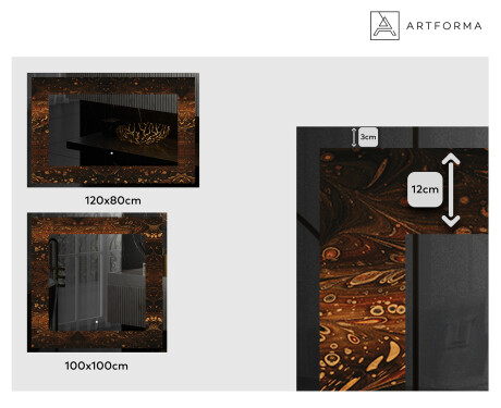 Decorativi specchio da parete retroilluminato - Amber Shell #2