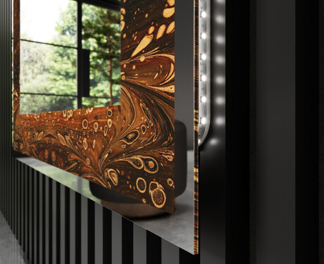 Decorativi specchio da parete retroilluminato - Amber Shell #3