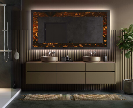 Decorativi specchio da parete retroilluminato - Amber Shell #5