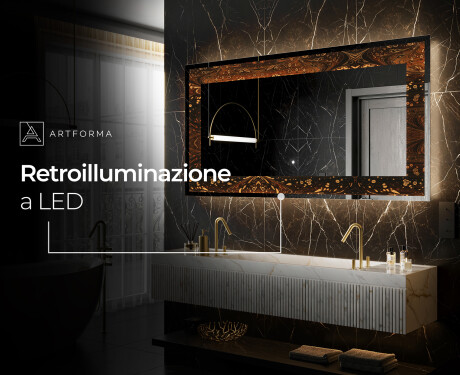 Decorativi specchio da parete retroilluminato - Amber Shell #6