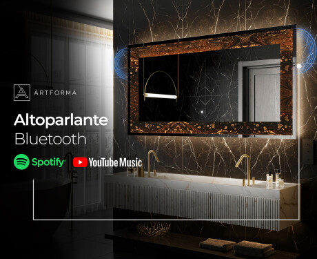 Decorativi specchio da parete retroilluminato - Amber Shell #7