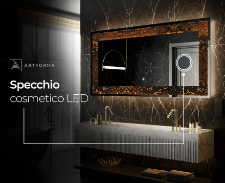 Decorativi specchio da parete retroilluminato - Amber Shell #9