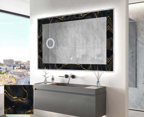 Decorativi specchio da parete retroilluminato - Golden Veins