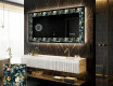 Decorativi specchio da parete retroilluminato - Cascading Flowers