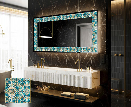 Decorativi specchio da parete retroilluminato - Floral Elevations