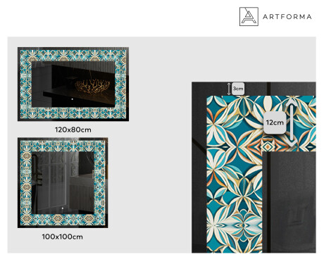 Decorativi specchio da parete retroilluminato - Floral Elevations #2