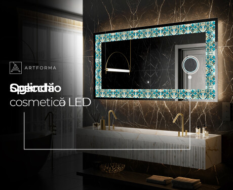 Decorativi specchio da parete retroilluminato - Floral Elevations #6