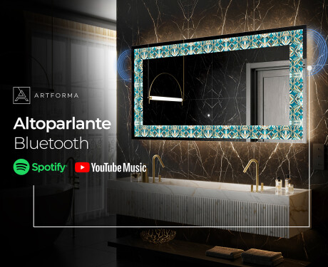 Decorativi specchio da parete retroilluminato - Floral Elevations #9