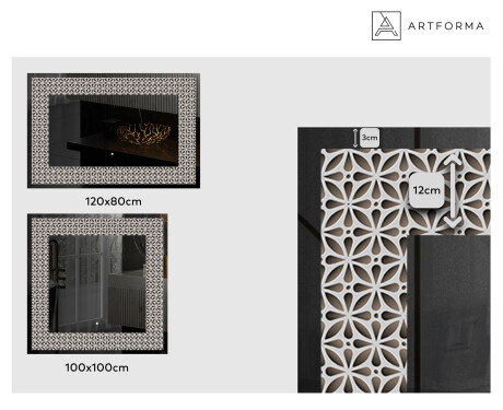 Decorativi specchio da parete retroilluminato - Dynamic Circles #2