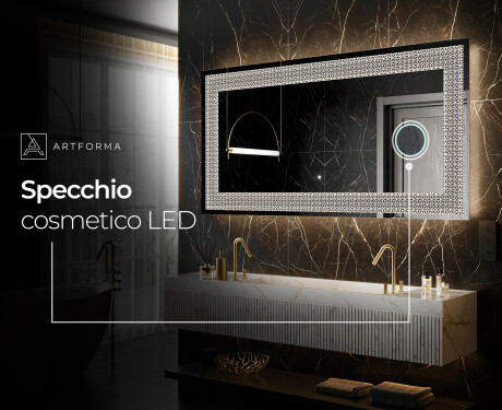 Decorativi specchio da parete retroilluminato - Dynamic Circles #6