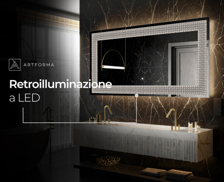 Decorativi specchio da parete retroilluminato - Dynamic Circles #7