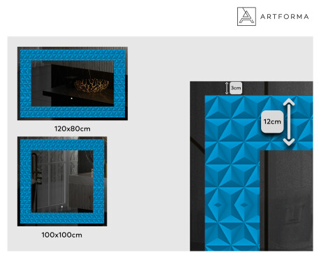 Decorativi specchio da parete retroilluminato - Symmetrical Diamonds #2