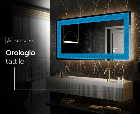 Decorativi specchio da parete retroilluminato - Symmetrical Diamonds #8