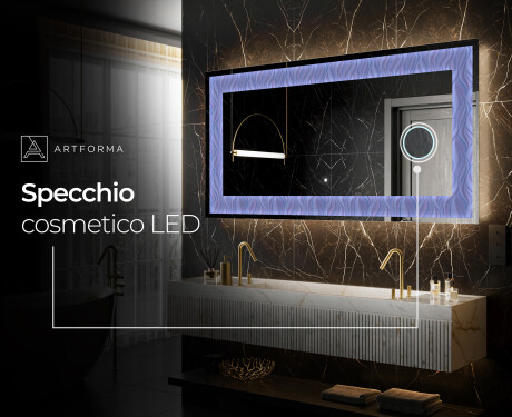 Decorativi specchio da parete retroilluminato - Colorful Ruffles #6