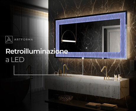 Decorativi specchio da parete retroilluminato - Colorful Ruffles #7