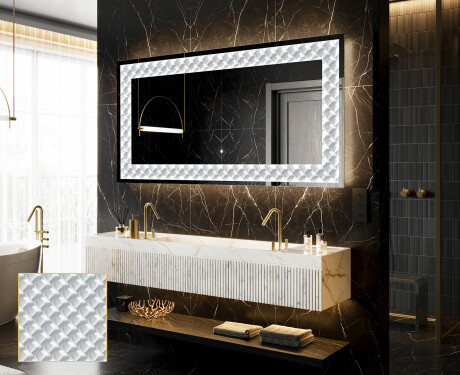 Decorativi specchio da parete retroilluminato - Inspiring Lines