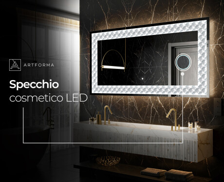 Decorativi specchio da parete retroilluminato - Inspiring Lines #6