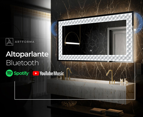 Decorativi specchio da parete retroilluminato - Inspiring Lines #9