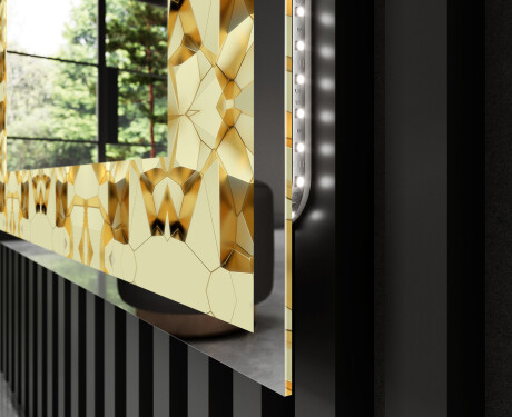 Decorativi specchio da parete retroilluminato - Glow Geometry #3