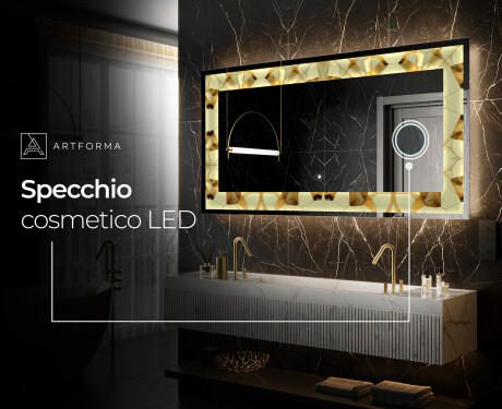 Decorativi specchio da parete retroilluminato - Glow Geometry #6