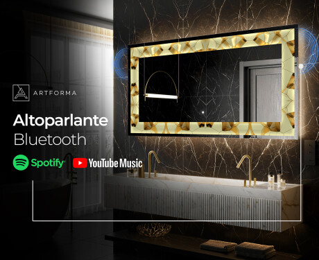Decorativi specchio da parete retroilluminato - Glow Geometry #9
