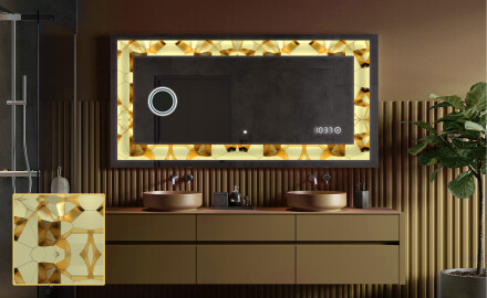 Decorativi specchio da parete retroilluminato - Glow Geometry