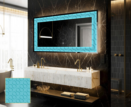 Decorativi specchio da parete retroilluminato - Divergent Lines
