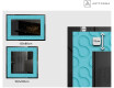 Decorativi specchio da parete retroilluminato - Divergent Lines #2