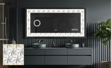 Decorativi specchio da parete retroilluminato - Dynamic Whirls