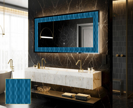 Decorativi specchio da parete retroilluminato - Whirling Lines