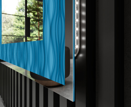 Decorativi specchio da parete retroilluminato - Whirling Lines #3