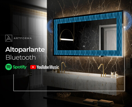 Decorativi specchio da parete retroilluminato - Whirling Lines #9