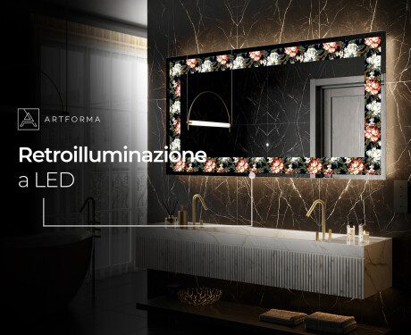 Decorativi specchio da parete retroilluminato - Plant Rhythms #8