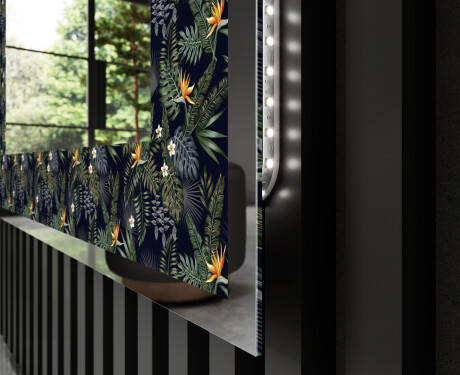Decorativi specchio da parete retroilluminato - Vintage Leaves #3