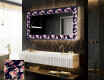 Decorativi specchio da parete retroilluminato - Floral Layouts
