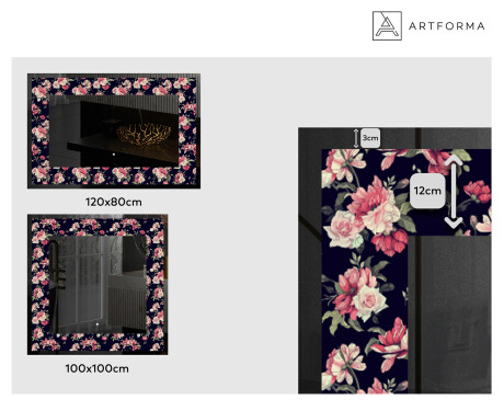 Decorativi specchio da parete retroilluminato - Floral Layouts #2