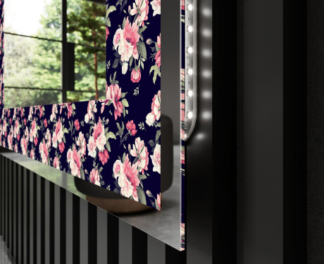 Decorativi specchio da parete retroilluminato - Floral Layouts #3
