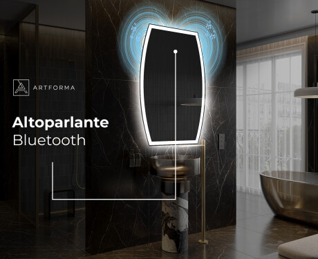 Specchio da bagno LED di forma irregolare M222 #5