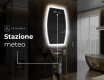 Specchio da bagno LED di forma irregolare M222 #6