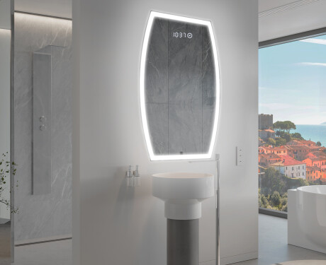 Specchio da bagno LED di forma irregolare M222 #9