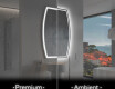 Specchio da bagno LED di forma irregolare M223